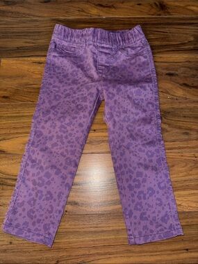 2T Cherokee vintage Purple Leopard Print Girls Pants